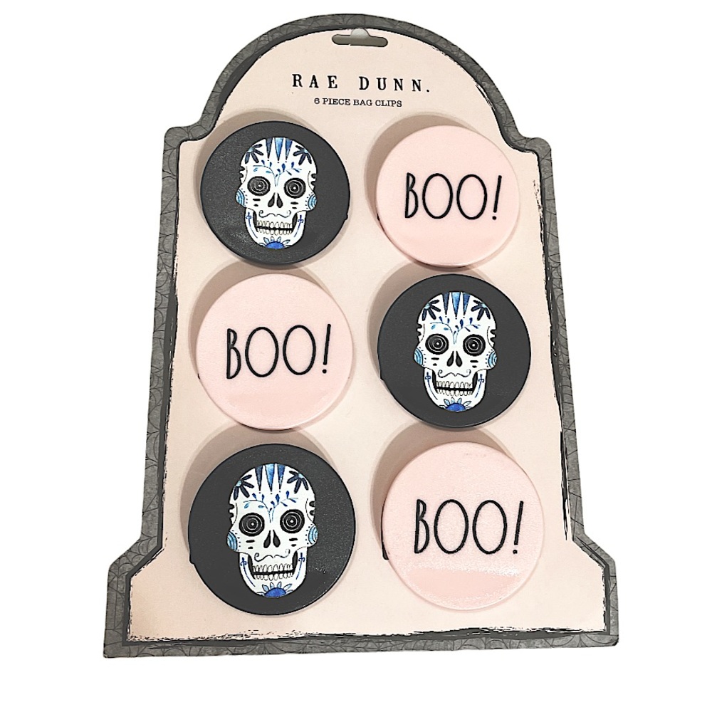 NEW Rae Dunn Halloween Bag Clips Set/6